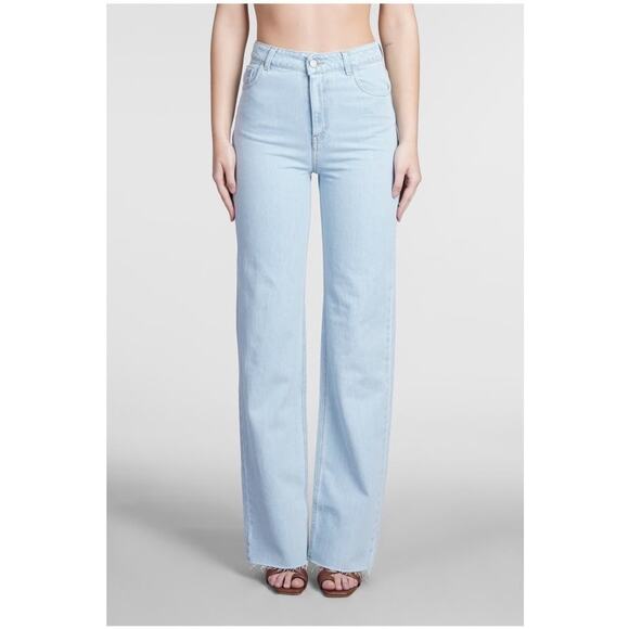 MVP WARDROBE High Rise Straight Leg Jeans 2 Light Wash MARIA VITTORIA PAOLILLO - Picture 2 of 16